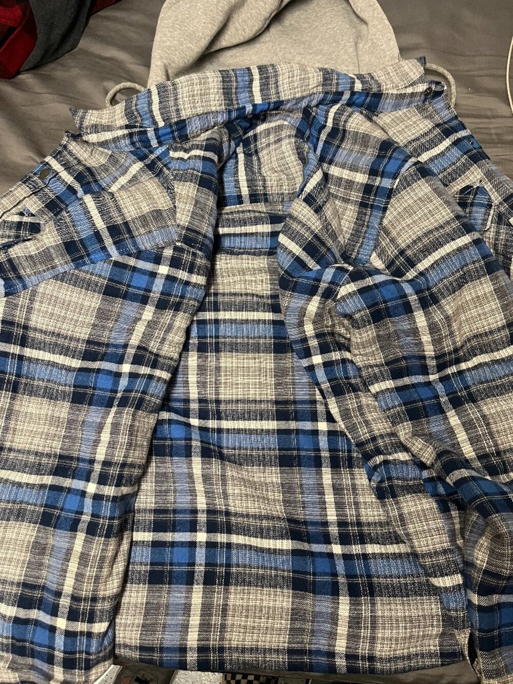 Redhead Lined blue flannel jacket Zip up